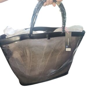 Transparent Black Tote Bag